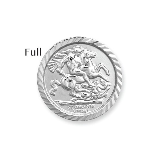 925 Silver George & Dragon Full Sovereign Size Insert (AFD086)