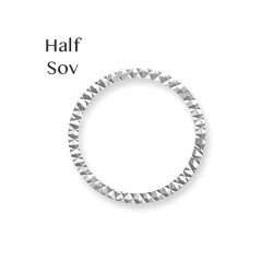 925 Silver Diamond Cut Half Sovereign Bezel (AFD087)