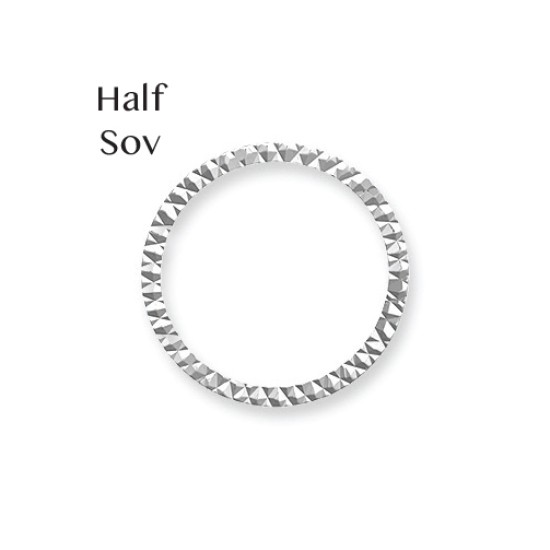 925 Silver Diamond Cut Half Sovereign Bezel (AFD087)