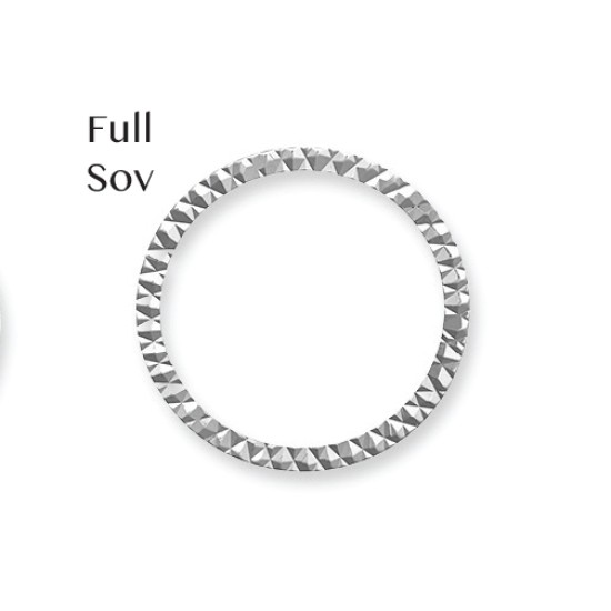 925 Silver Diamond Cut Full Sovereign Bezel (AFD088)