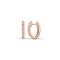 18ct Rose 0.14ct Natural Diamond Oval Huggie Earrings