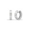 18ct White gold 18pt Natural Diamond huggie style earrings with a hinged notched post fixing