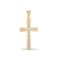 9ct Yellow Gold Channel Set CZ Cross