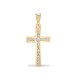 9ct Yellow Gold Channel Set CZ Cross