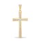 9ct Yellow Gold Channel Set CZ Cross