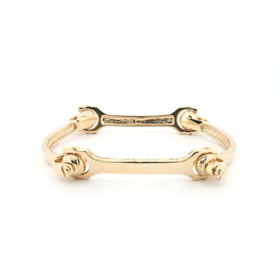 9ct Yellow ladies bone bangle