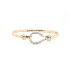 9ct Yellow Ladies hook bangle