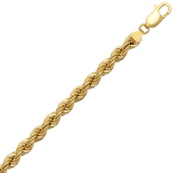 9ct Yellow Gold 3mm Gauge Hollow Rope Chain