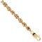 9ct Yellow Gold 5mm Gauge Hollow Rope Chain
