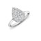 18ct White 0.40ct Natural Diamond Cluster Pear Shape Ring