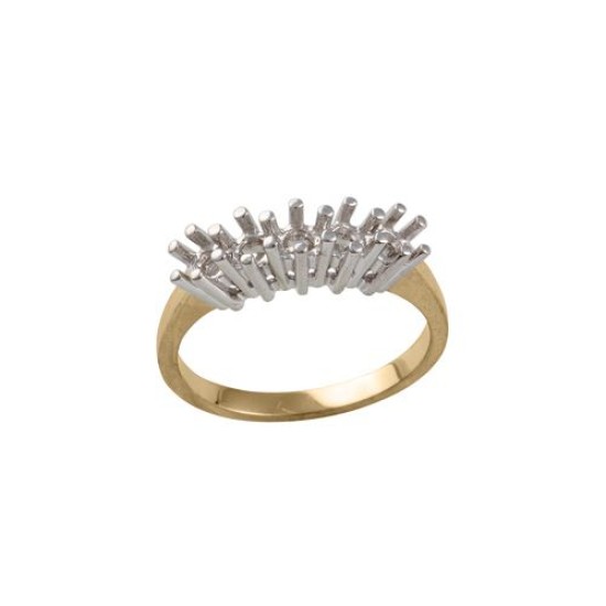 18ct Yellow and white 70pts Natural Diamond Ring Mount