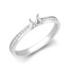 18ct White Gold 0.13ct Natural Diamond Channel-set Wed-fit Ring Mount- Holds 0.25ct