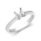 18ct White Gold 0.18ct Natural Diamond Channel-set Wed-fit Ring Mount- Holds 0.70ct