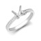 18ct White Gold 0.18ct Natural Diamond Channel-set Wed-fit Ring Mount- Holds 1.00ct