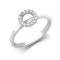 18ct White Gold 0.11ct Natural Diamond Micro-set Halo Wed-fit Ring Mount- Holds 0.50ct