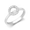 18ct White Gold 0.15ct Natural Diamond Micro-set Halo Wed-fit Ring Mount- Holds 0.70ct