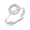 18ct White Gold 0.19ct Natural Diamond Micro-set Halo Wed-fit Ring Mount- Holds 1.00ct