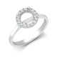 18ct White Gold 0.19ct Natural Diamond Micro-set Halo Wed-fit Ring Mount- Holds 1.00ct