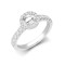18ct White Gold 0.54ct Natural Diamond Micro-set Halo and Shoulders Wed-fit Ring Mount- Holds 0.70ct