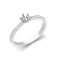 18ct White Gold 0.24ct Natural Diamond Pave set 6-claw Ring Mount- Holds 0.25ct