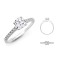 950 Platinum 0.17ct Natural Diamond Semi Set Ring - Holds 1.00ct