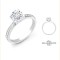 950 Platinum Gold 0.12ct Natural Diamond Pav?-set Wed-fit Ring Mount + 0.25ct Diamond