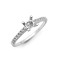 950 Platinum 0.17ct Natural Diamond Semi Set Ring - Holds 1.00ct