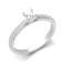 950 Platinum Gold 0.12ct Natural Diamond Pav?-set Wed-fit Ring Mount + 0.25ct Diamond