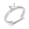 950 Platinum Gold 0.14ct Natural Diamond Pav?-set Wed-fit Ring Mount + 0.70ct Diamond