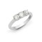 950 Platinum 0.75ct Natural Diamond Claw Set Trilogy Ring
