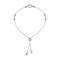 925 Silver CZ Heart and Bead Bracelet