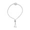 925 Silver CZ Cluster Toggle Bracelet