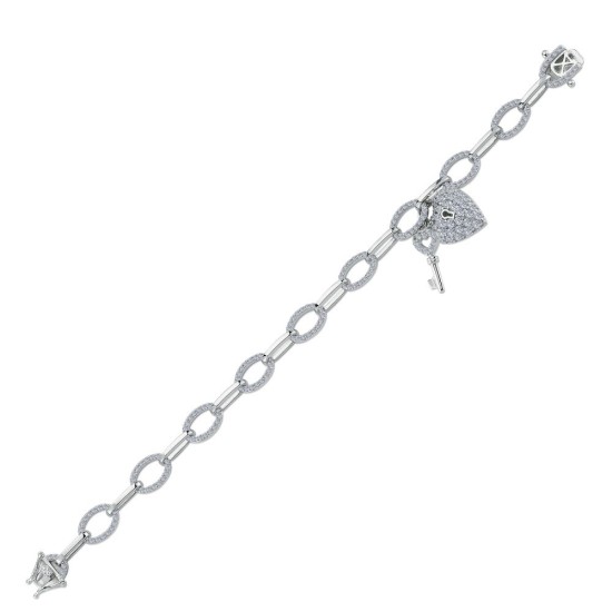 925 Silver CZ Set Bracelet