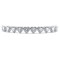 925 Silver CZ Set Heart Bracelet