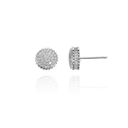 925 Silver CZ Cluster Stud Earrings 925 Silver CZ Cluster Stud Earrings