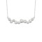 925 Silver CZ Set Pebble Necklace