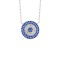 925 Silver CZ Set Clister Necklace