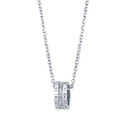 925 Silver CZ Set Circle of Life Necklace