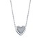925 Silver CZ Set heart Necklace