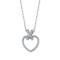 925 Silver CZ Set Heart Necklace