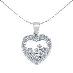 925 Silver CZ Heart Pendant 925 Silver CZ Heart Pendant