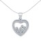 925 Silver CZ Heart Pendant