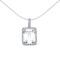 925 Silver Emerald Cut CZ Cluster Pendant