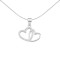 925 Silver CZ Double heart Pendant