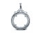 925 Silver Full Sovereign Size Pendant Mount Rope Edge