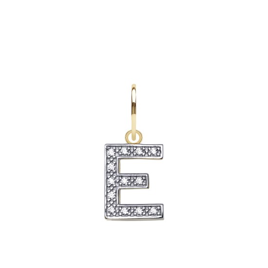 9ct Yellow Gold Cubic Zirconia Initial Pendant