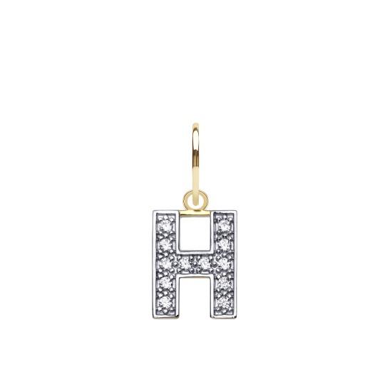 9ct Yellow Gold Cubic Zirconia Initial Pendant