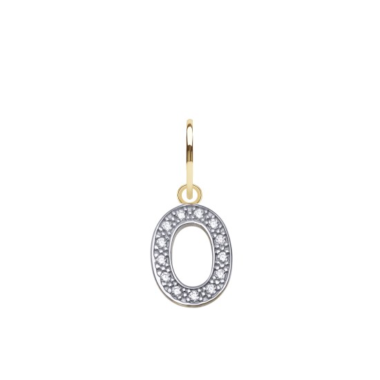 9ct Yellow Gold Cubic Zirconia Initial Pendant