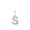 9ct Yellow Gold Cubic Zirconia Initial Pendant