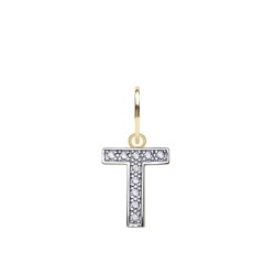 9ct Yellow Gold Cubic Zirconia Initial Pendant